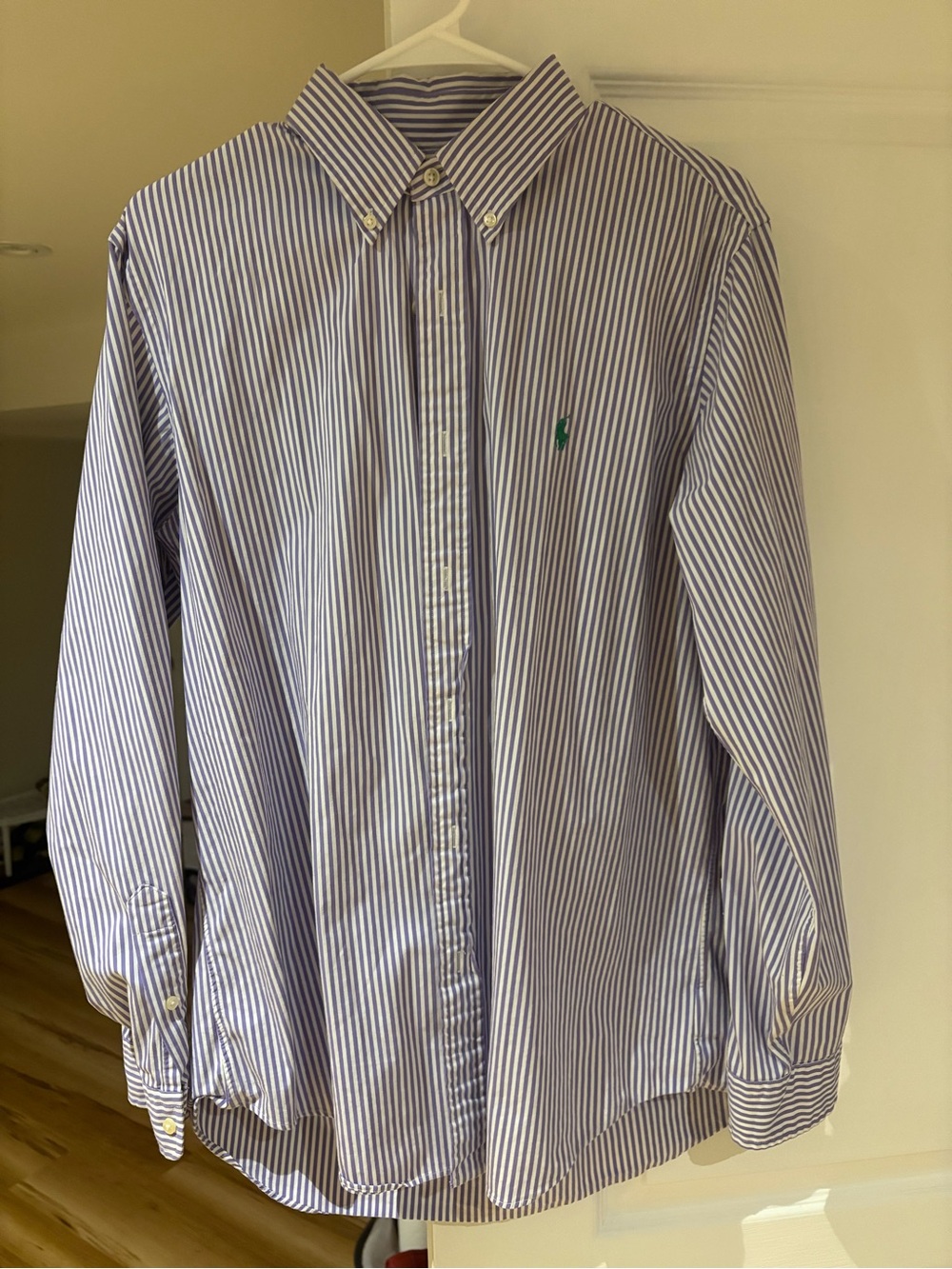 Ralph Lauren Men’s Purple & White Stripe Button-Down Shirt
